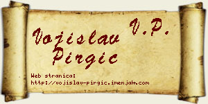 Vojislav Pirgić vizit kartica